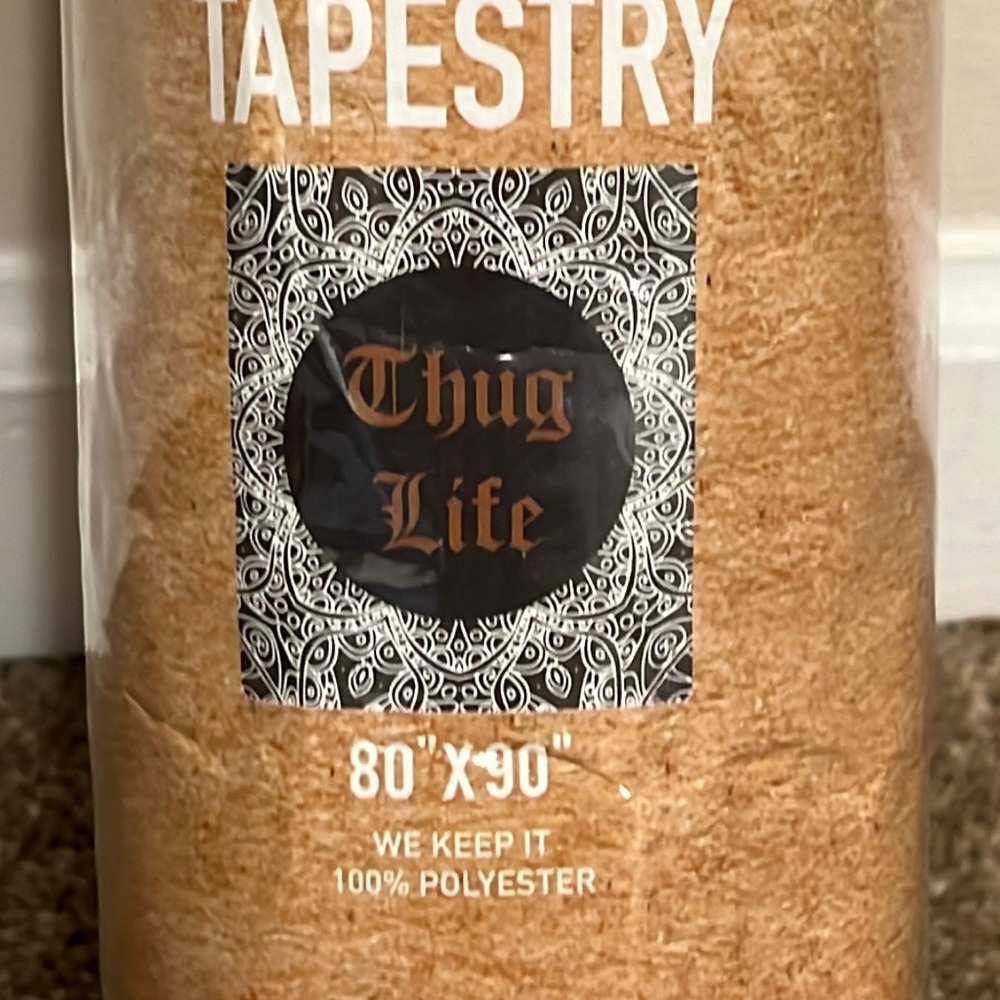 “Thug Life” Tapestry 80” x 90”